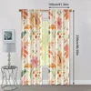 2pcs, Curtain Fabric Boho Leaf & Floral Machine Washable Fabric (without rod) Festive Perfect for Living Room, Home Decoration, 4