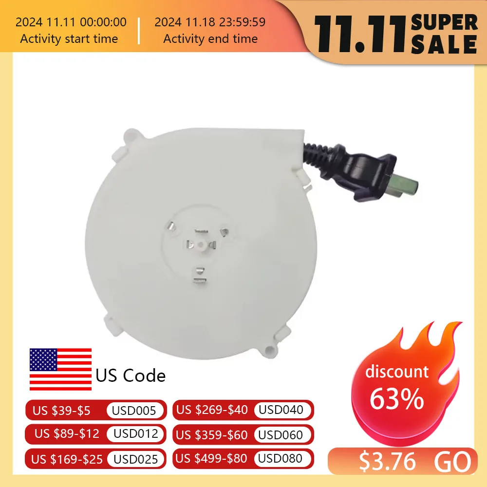 Power Extension Cord Automatic Retractable Power Reel Cable 220v Camping Wires Power Reel Cable Sleeves US EU UK AU Plug