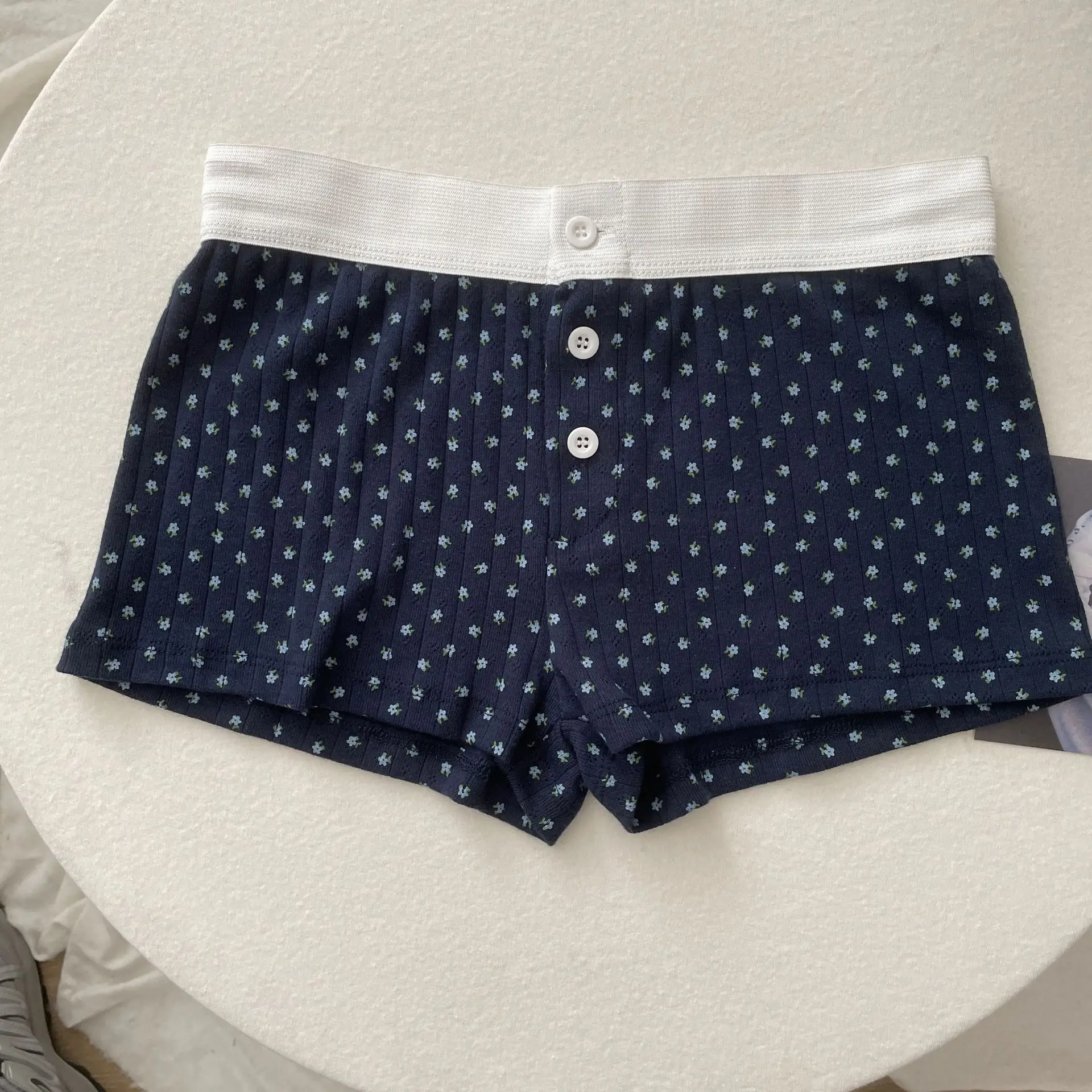 Floral eyelet shorts
