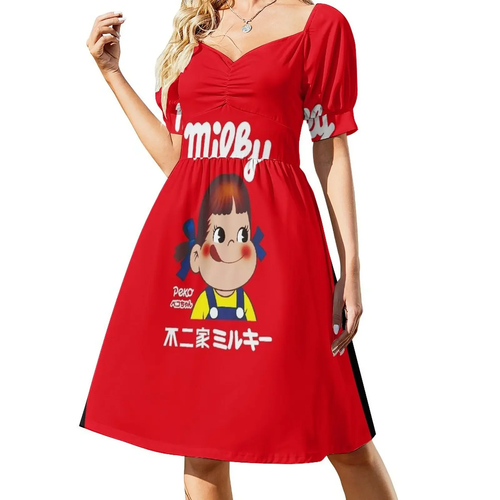 thumbnail image 1 of Vestido sin mangas Milky Peko-chan, vestido elegante de lujo para mujer, vestido de fiesta de lujo de verano para mujer, 1 of 8