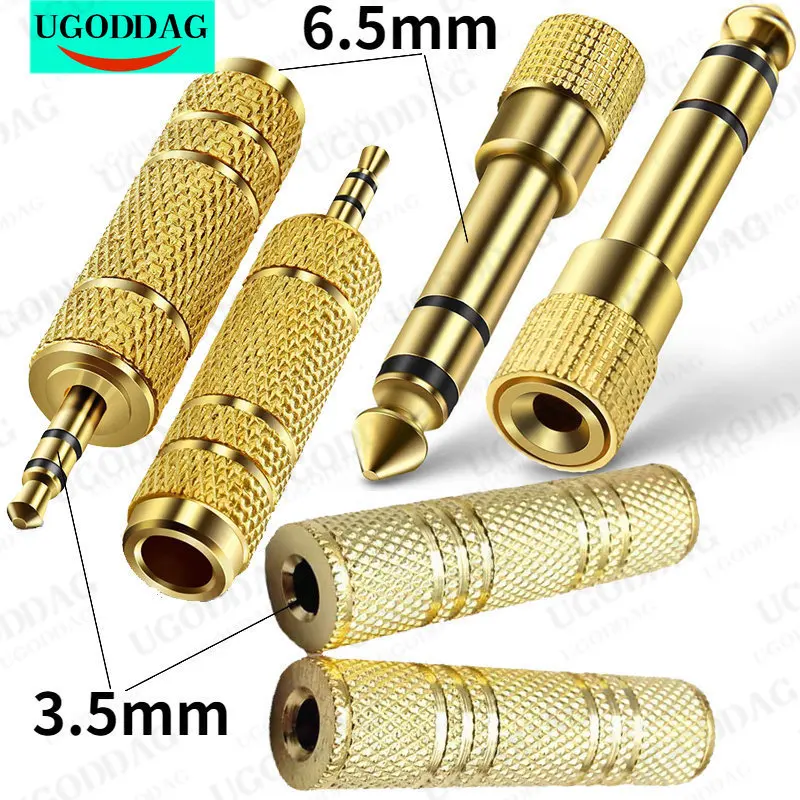 3.5mm to 6.5mm 6.35mm Male to Female Audio Cable Adapter Jack To Plug Stereo AUX Converter Amplifier