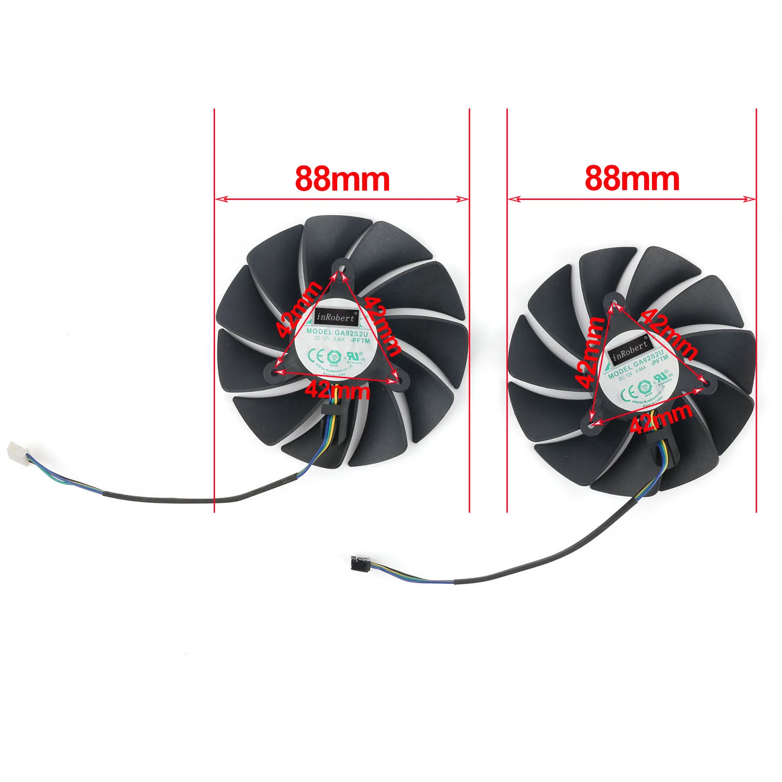 Zotac gaming rtx 3060用gpuクーラー,新しい冷却ファン,88mm ga92s2u