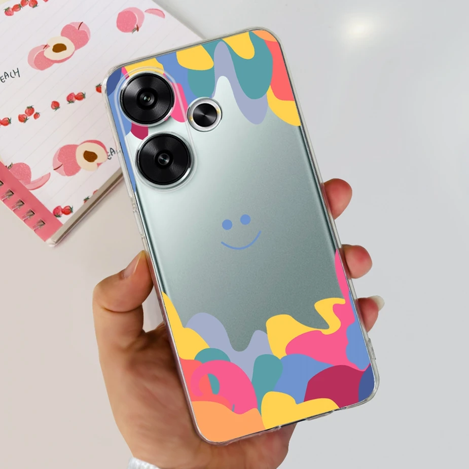 Stylish Painted Soft Silicone Phone Case - 6.79'' Protective Back Cover
