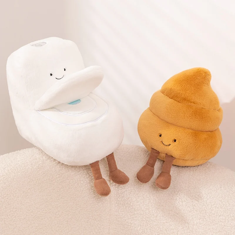 실물 같은 귀여운 POOP 롤 종이 변기 청소기, 변기 봉제 장난감, 재미있는 인형, 친구 보내기, 어린이 B