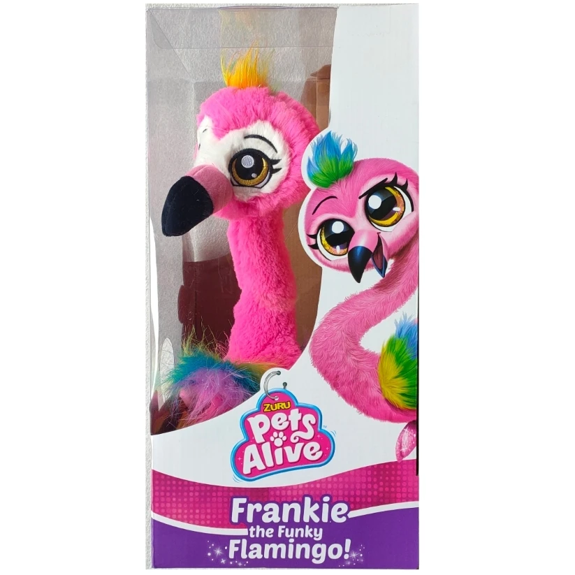 Original Pets Alive Rose Kawaii Red Flamingo Pluszowy Electronic Pet Electric Music Girls Kids Playhouse Toys Gift