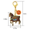 Feng Shui 3 Powers Windhorse Keychain Victory Wind Horse Success Amulet Key Chain 2