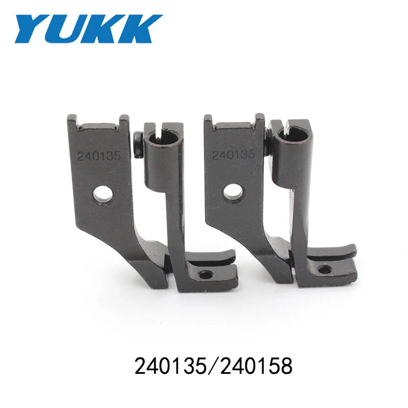CKPSMS Marca -1SET #240135+240158 & 240517+240518 & 18030+18031 Compatible Con/Reemplazo Para Consew Brand 206RB Walking Foot Left & Right Zipper Pies, Placa De Aguja, Alimentación Perro