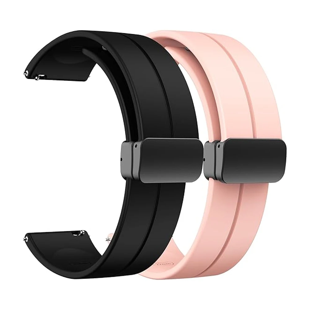 Universal Magnetic Silicone Smartwatch Strap - Sleek and Versatile Design