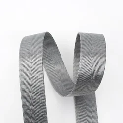Solid Color Nylon Webbing Ribbon - 5 Meters, 1mm Thick, Multiple Width Options for DIY Projects and Sewing Accessories (Gray)