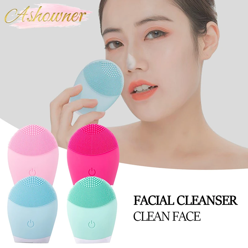Skin Deep Washing Massager Silicone Face Cleaner 4 In 1 Electric Multi Facial Cleansing Devices 直営店