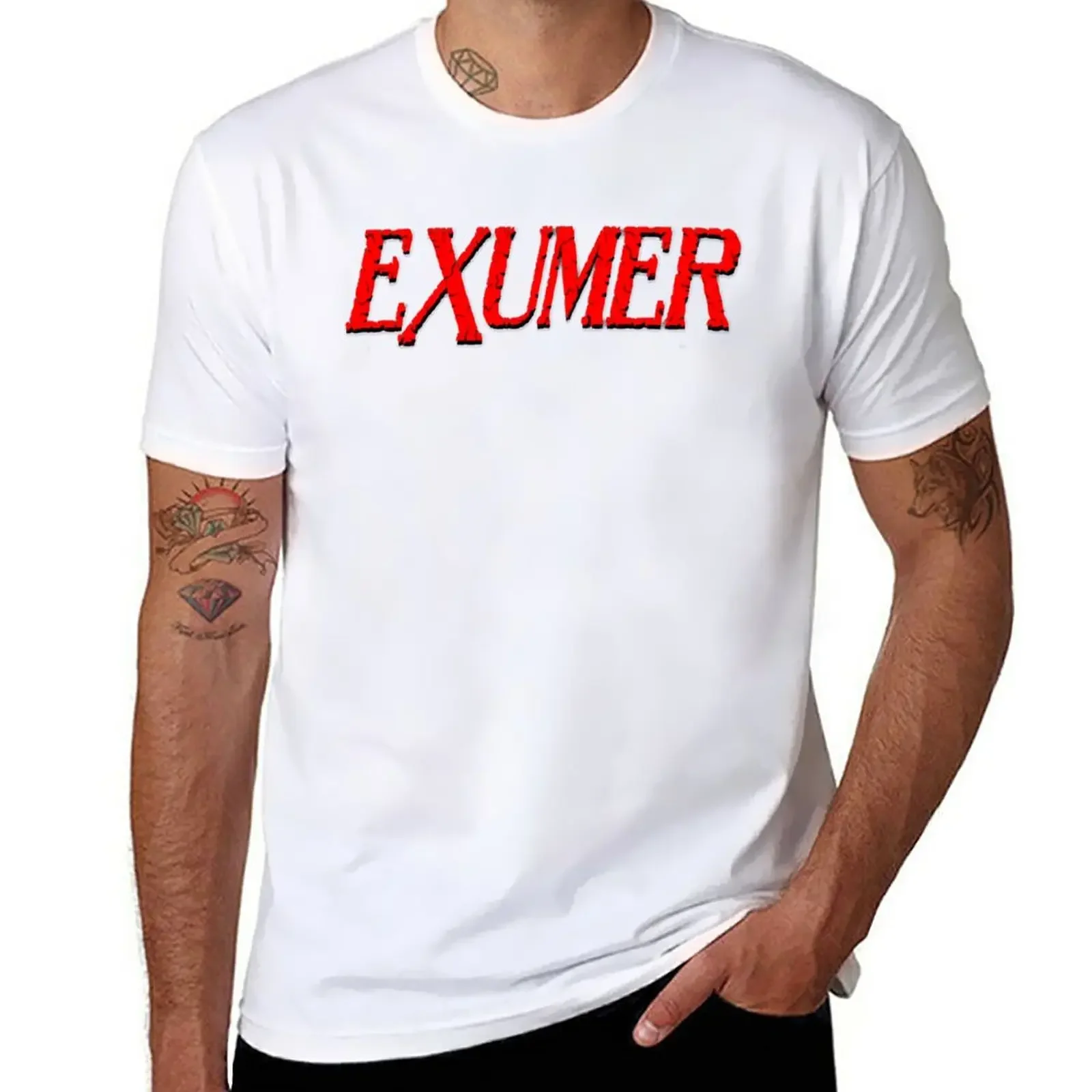 Футболка Exumer Band с логотипом животного для мальчиков заготовки мужской одежды
