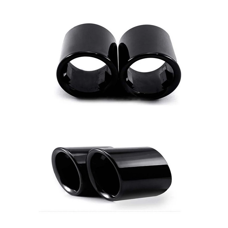 Exhaust Muffler Tip 2Pcs Stainless Steel Pipe Cover For BMW 5 Series 520i 523i 525i F10 F11 F07 E12 E28 E34 E39 E60 E61