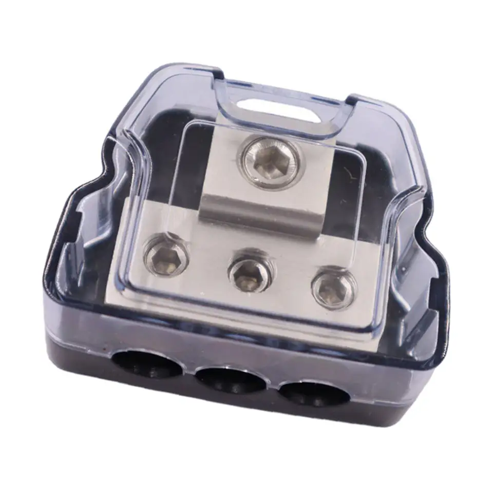 Blocco Messa A Terra 3 Uscite Blocco Di Distribuzione Dell'alimentazione A 3 Vie, 1x 0 Gauge In Distributore Cavi Car Audio Blocco Messa A Terra 3 Uscite Blocco Di Distribuzione Dell'alimentazione A 3 Vie, 1x 0 Gauge In Distributore Cavi Car Audio