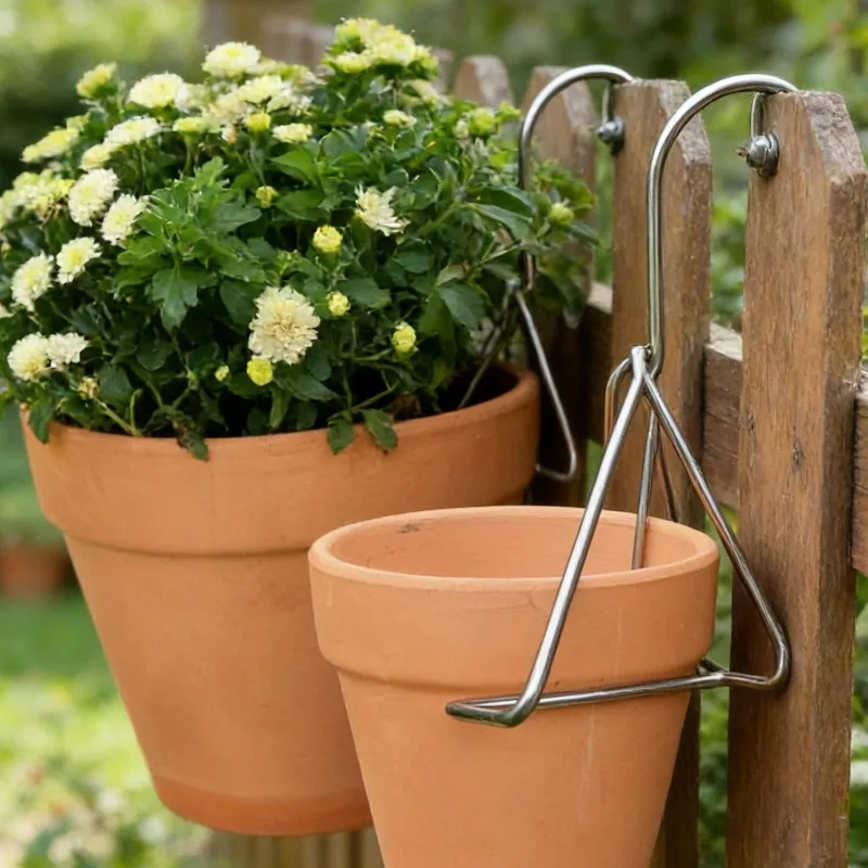 Outdoor Garden Wall-Mounted Stainless Steel Plant Hanger Clips