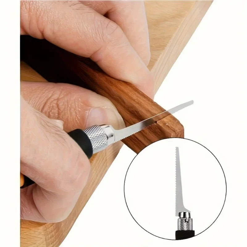 Mini Hand Saw 8-Piece Model Craft Set DIY Precision Hobby Knife with Replaceable Steel Blades for Cutting Wood Crafts hand saw multi purpose saw handheld saw