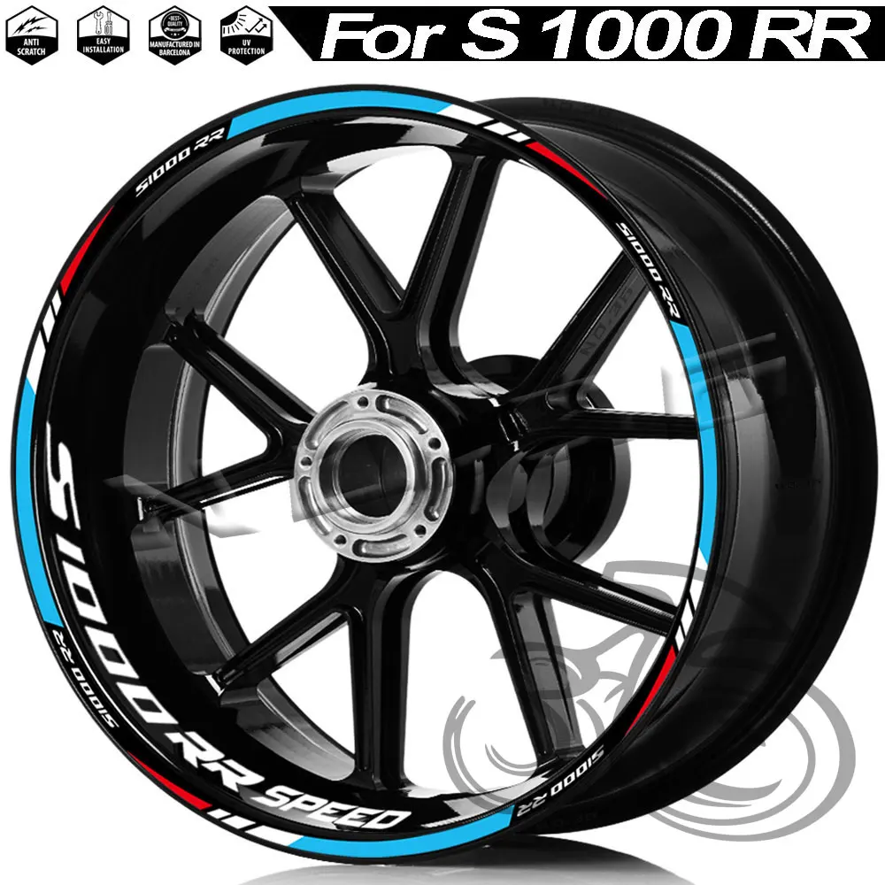 Waterproof Motorcycle Wheel Stickers & Rim Stripe Decals Tape Accessories