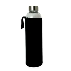 Portable 550ml Shatterproof Glass Travel Bottle - New Arrival! - 550ml (Black - 2)