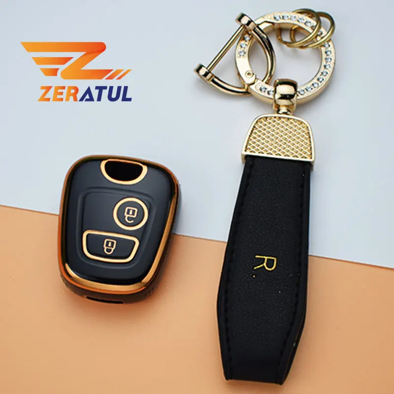 Auto Shell Fob Per Peugeot 106 107 206 207 306 307 406 407 Per Citroen C1 C4 Tpu Remote Car Key Case Cover Protector Accessori