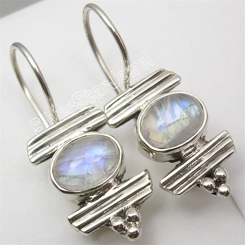 

Many Color Classic Semi-precious Stone Hook Earrings 1.3"