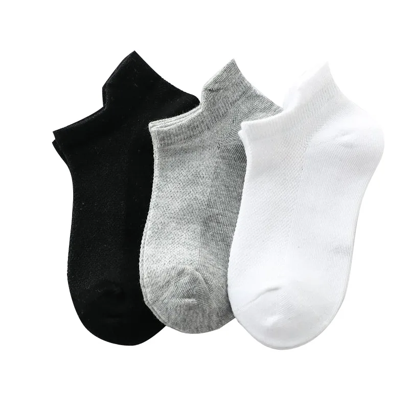 Mesh Kids Socks 6 Pairs Cotton Low Cut Socks For Students Spring Summer 1-10Y Boy Girl Solid