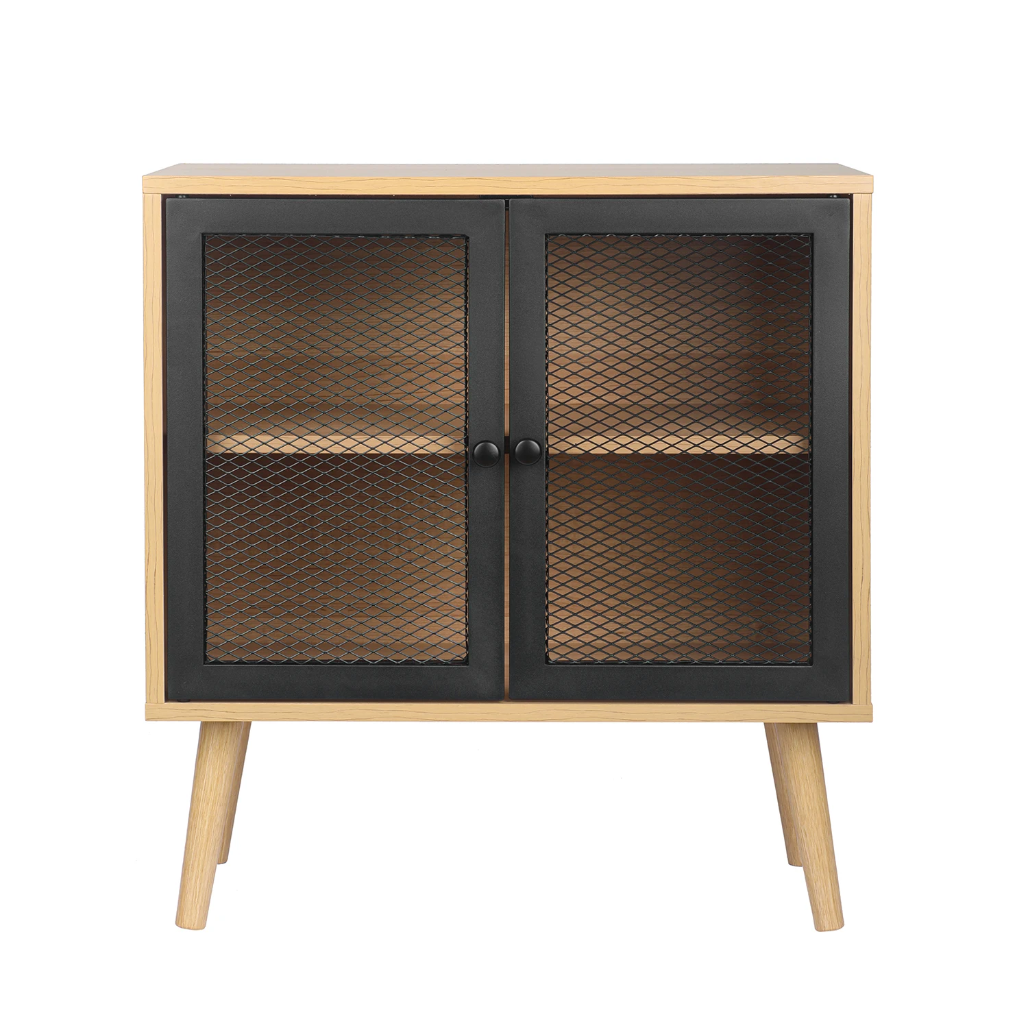 Modern Sideboard Buffet, Free Standing Entryway Storage Cabinet Bedside Console Tables for Hallway, Rustic Brown
