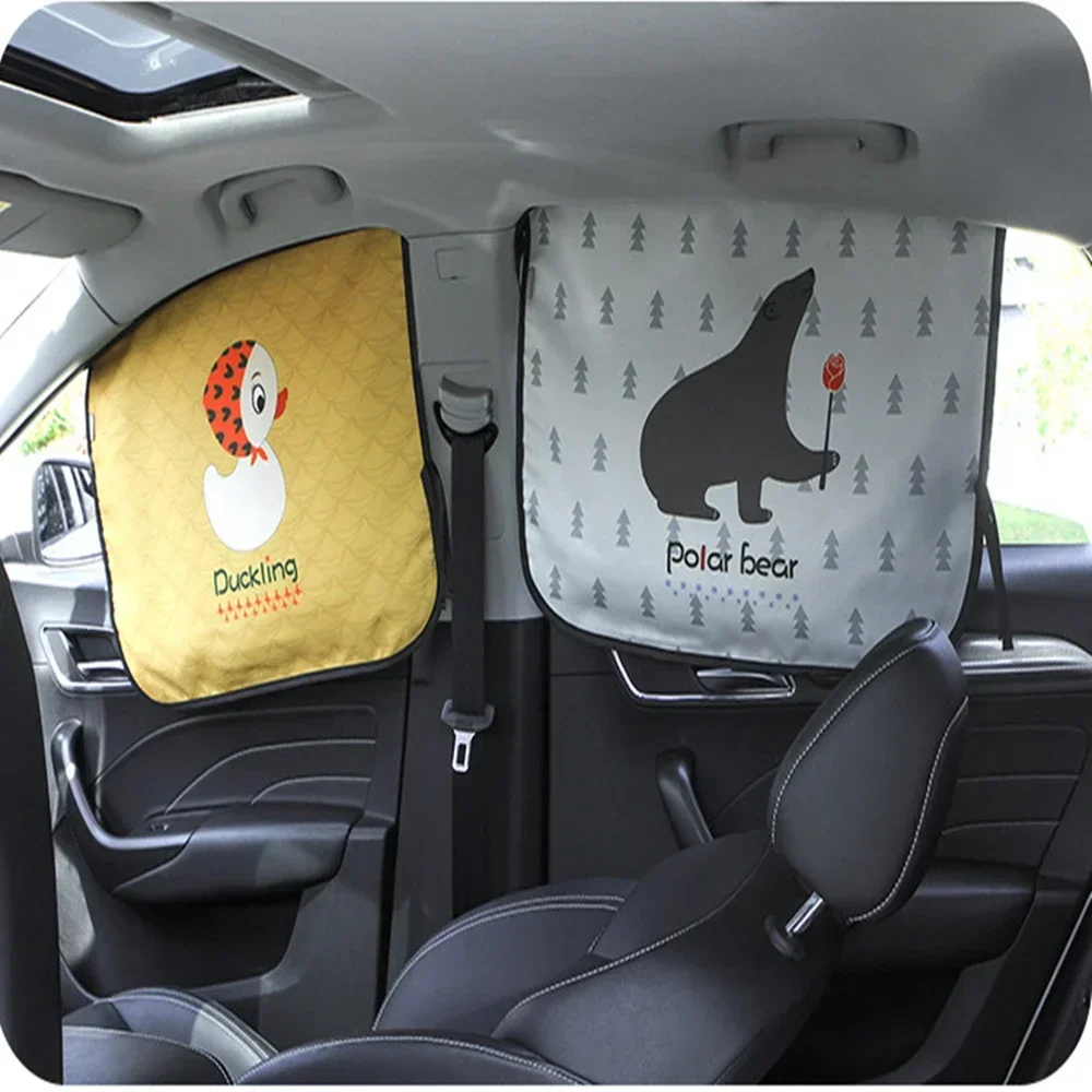 Car Sunshade Side Window Universal Cartoon Sun Protection Insulation Car Magnetic Curtain Window Sunshade Cover