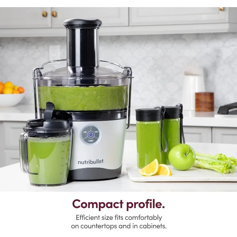 NutriBullet Juicer Pro Centrifugal Juicer Machine for Fruit, Vegetables, and Food Prep, 27 Ounces/1.5 Liters, 1000 Watts, Silver 4
