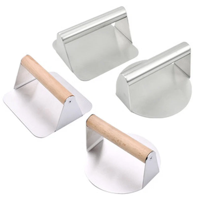Stainless Steel Burger Press Non-Stick Grill Smasher Bacon Griddle Hamburger Mold Kitchen Accessories Tool Cooking