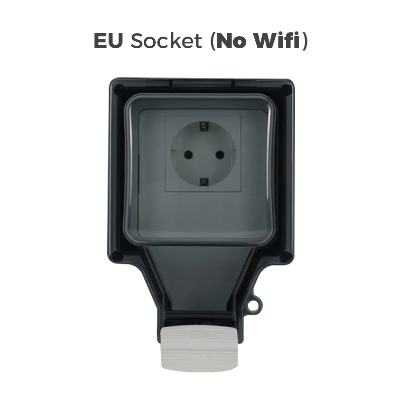 Avoir Tuya Waterproof Outdoor Smart WiFi Power Socket with Cover - IP66 Rated EU Standard