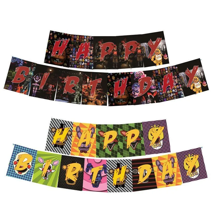 FNAF Five Nights At Freddy´s Party Theme Halloween Decor Disposable Birthday  Party Tableware Digital Balloon Background Supplie - AliExpress