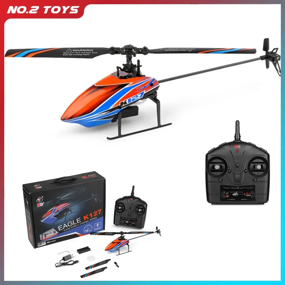 WLtoys K127 Радиоуправляемый вертолет самолёт 2,4G 4CH 6Aixs гироскоп мини-Дрон безвоздушный с давлением
