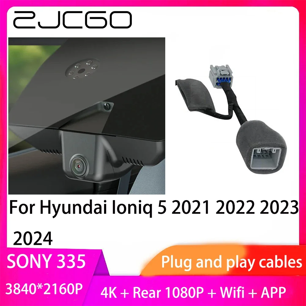 

ZJCGO Plug and Play DVR Dash Cam UHD 4K 2160P Video Recorder for Hyundai Ioniq 5 2021 2022 2023 2024