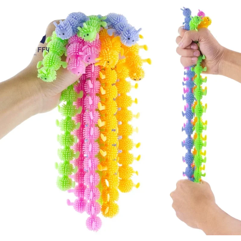 

1pc Caterpillars Sensory Toy Stress Relief Stretchy String Worm Pops Fidget Therapy Anti Anxiety Fidget for Teenagers Adults