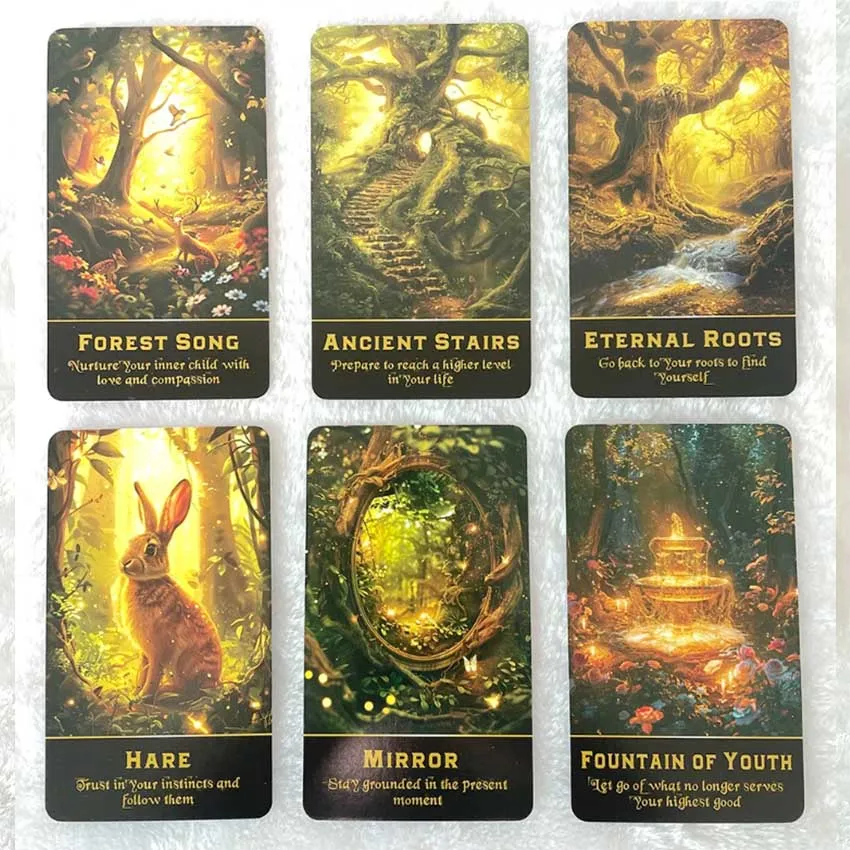 12X7cm Enchanted Forest Oracle Cards Game 3