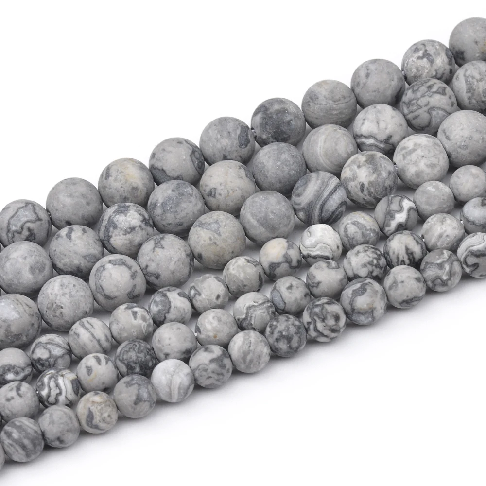 

Круглые матовые бусины из натурального камня Пикассо яшма 4-12 мм для изготовления ювелирных изделий своими руками