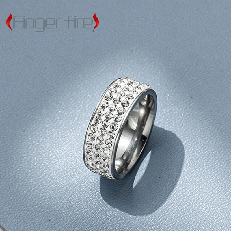 

Fashion Silver Plated Double Row Women's Ring Anniversary Gift Beach Party Jewelry Quality of Life Work Noble