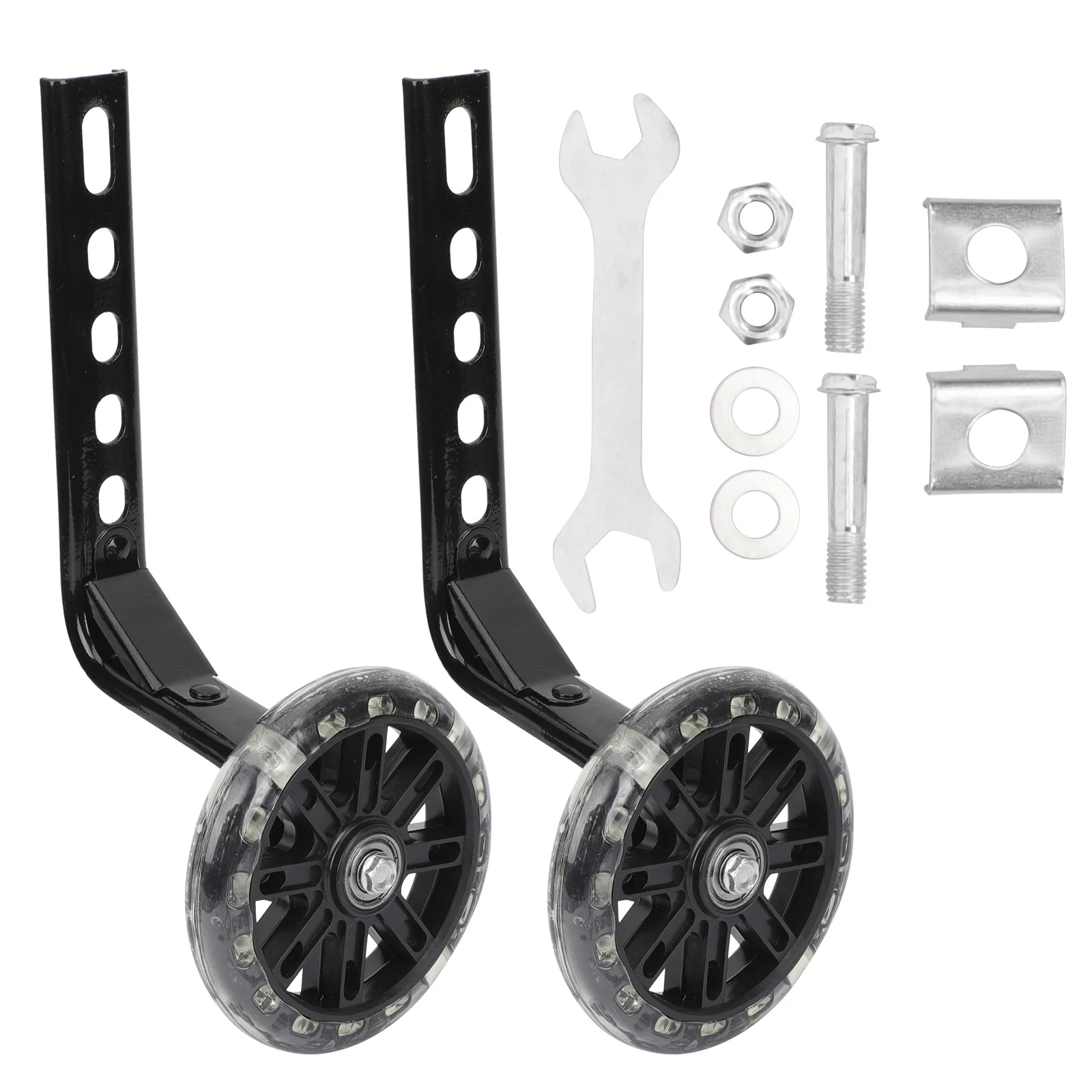

2pcs Bike Wheels Flash Auxiliary Wheels for Children Bike Compatible for 12-20 Inch Bikes