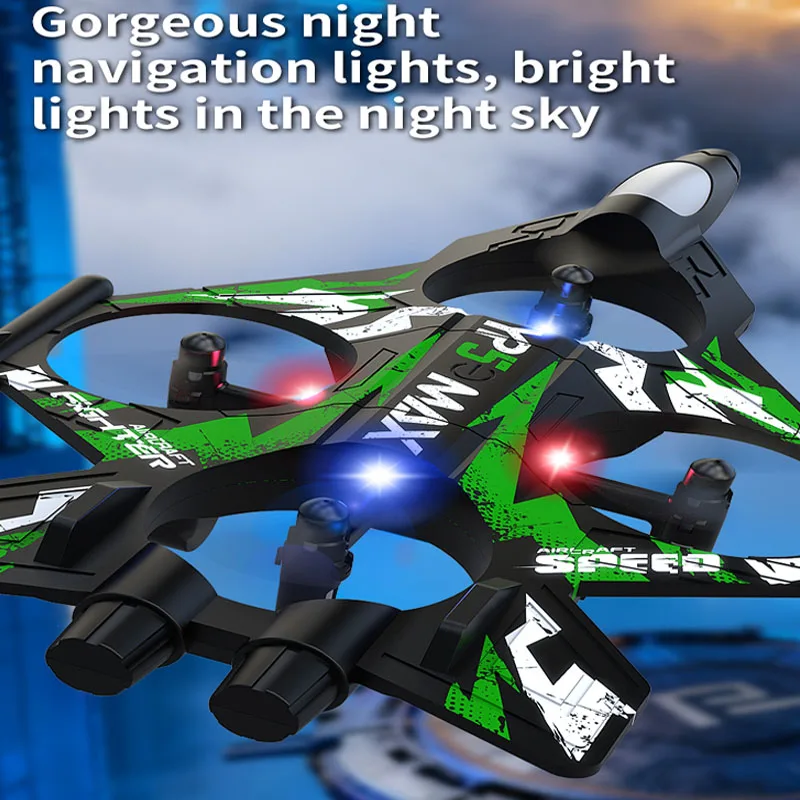 2026년 신제품 YP5MAX RC 폼 비행기 2.4G 와이파이 스턴트 텀블링 헬리콥터 컬러 LED 라이트 소년 선물