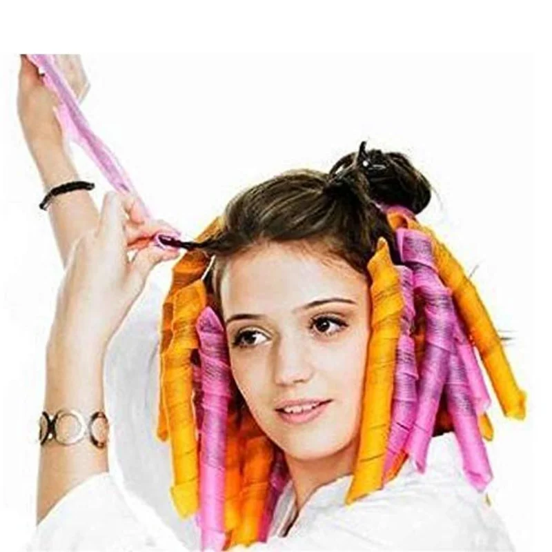 30cm curler tool set suitable for girls or women with curly hair in 4 colors, 10 pieces each. 30cm inner curler with tool
