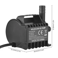 ปั๊มน้ำในน้ำ400L/ชม. ปั๊มน้ำพุขนาดเล็กพร้อมลิฟต์ยก Max9.8ft สาย USB 6.5ft และฐานถ้วยดูดแบบพกพา 5