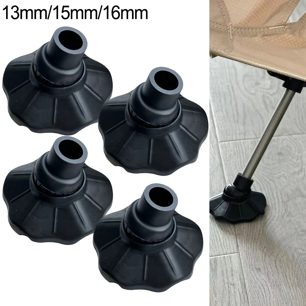 4pcs Camping Chair Foot Pads Chair Leg Mat Non-slip Anti -trap Covers For Folding Chairs Outdoor Hiking Equipment folding chair camping chair foot pads