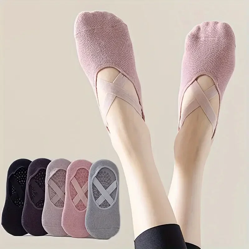 Women's Non-Slip Yoga and Pilates No-Show Socks with Silicone Grip