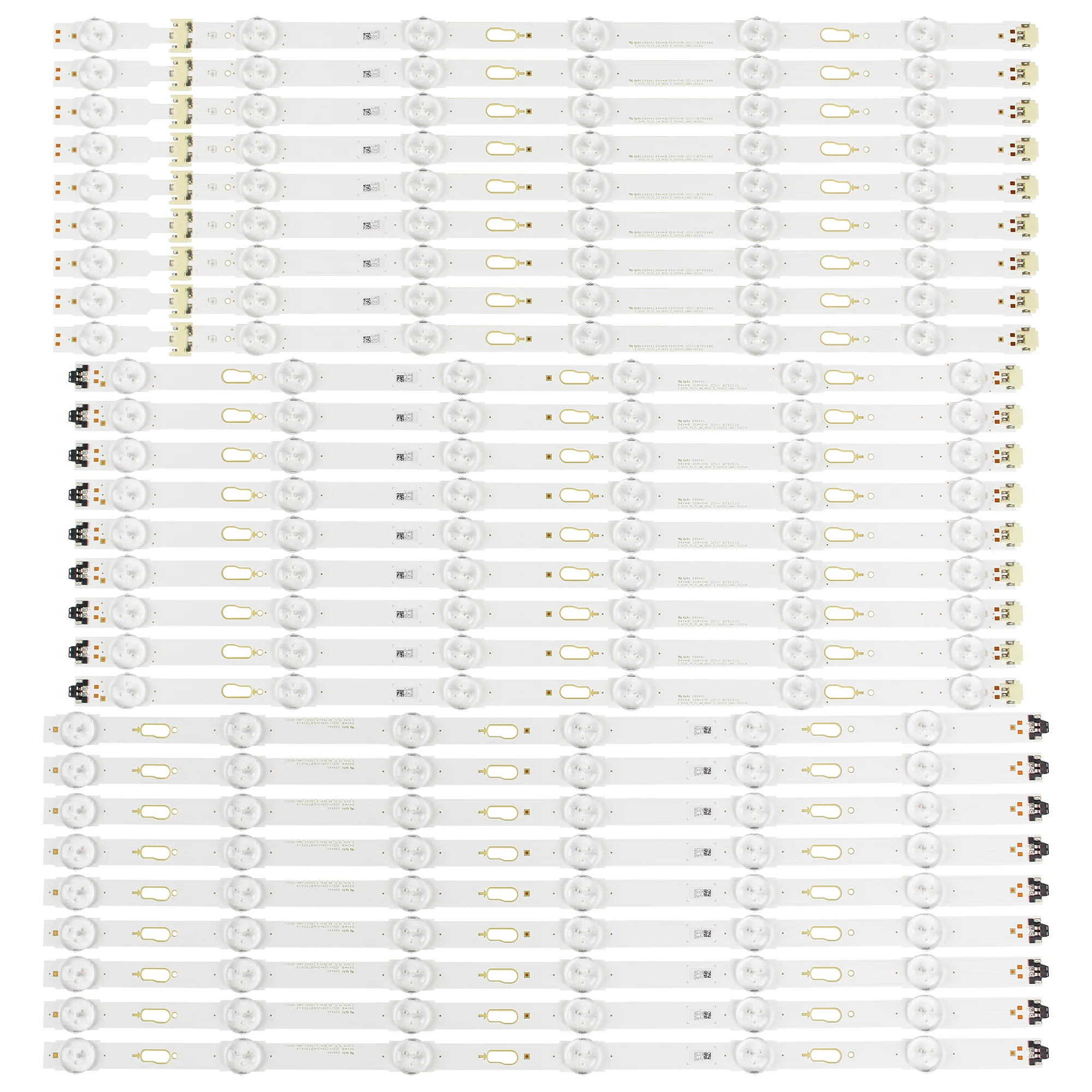 

New27PCS/Kit LED Strip For Samsung UN75MU6300 UN75JU6500 V5DU-750DCA-R1 V5DU-750DCB V5DU-750DCC-R1 BN96-34763A 34764A 34765A