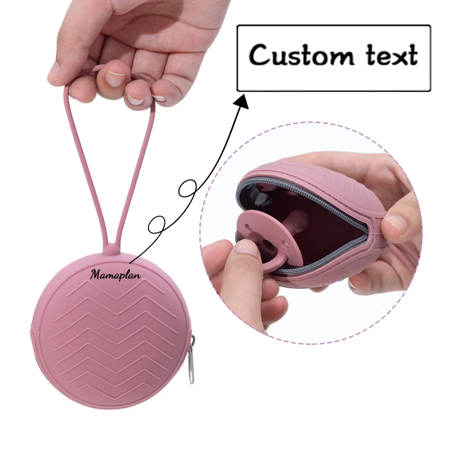 Custom name 1PCS Food Grade Baby Silicone Pacifier Holder Soother Container Box Case Pouch for Newborns Teat Storage Accessories pacifier holder plastic pacifier box