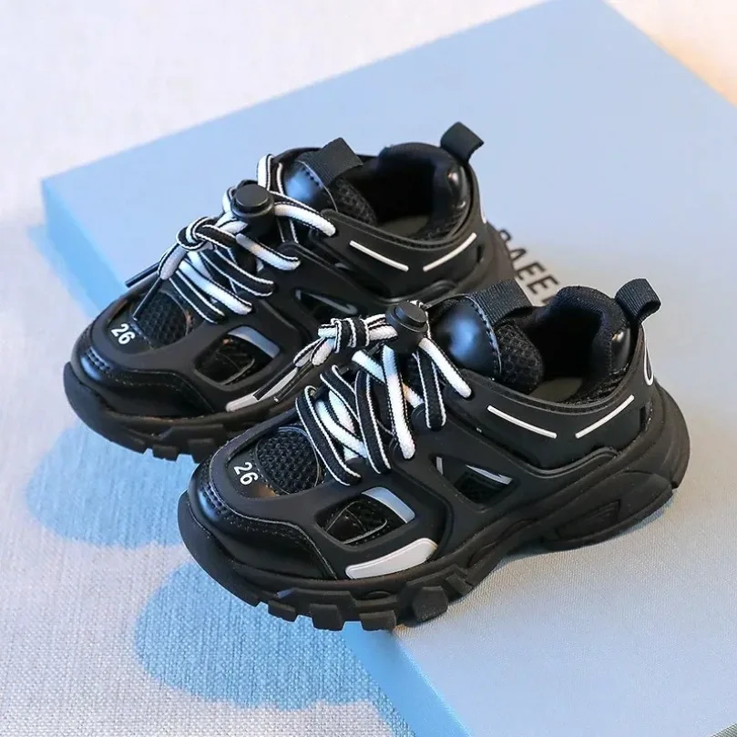 New Children's Shoes Girls' Sports Shoe Thick Sole Breathable Boys' Leisure Label Summer AutumnDad's Shoes Utune