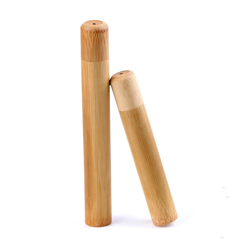 Natural Bamboo Toothbrush Tube Toothbrush Holder Case Bamboo 1Pcs