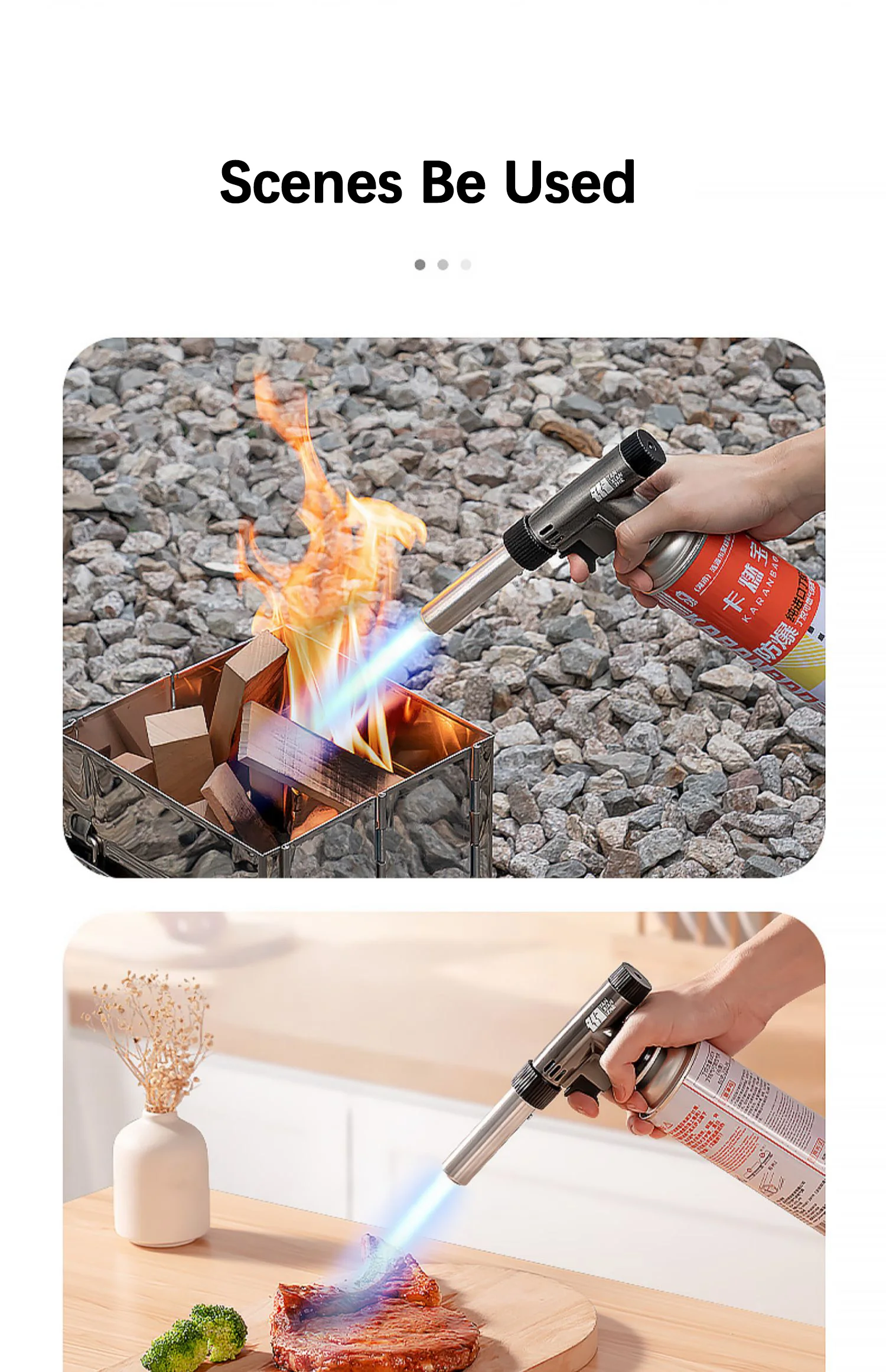 Campfire Torch Lighter Camp Cooking & Eating Glamping Camping