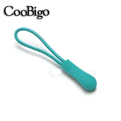 Zipper Pull Cord Fasteners - Set of 10 for Clothing, Bags, and Accessories (AcideBlue)