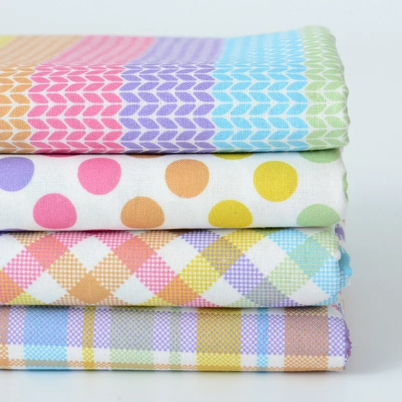 110X50cm Cotton Fabric Digital Printing Colorful Dots Sewing Making Clothes Baby Pants Children's Handmade DIY