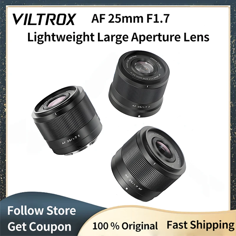 VILTROX AF 25mm F1.7  E, 후지 XF, 니콘 Z 마운트 APS-C ..